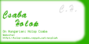 csaba holop business card